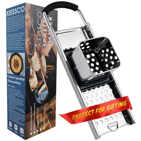 KEISSCO spaetzle maker con mango comodo para manejo seguro