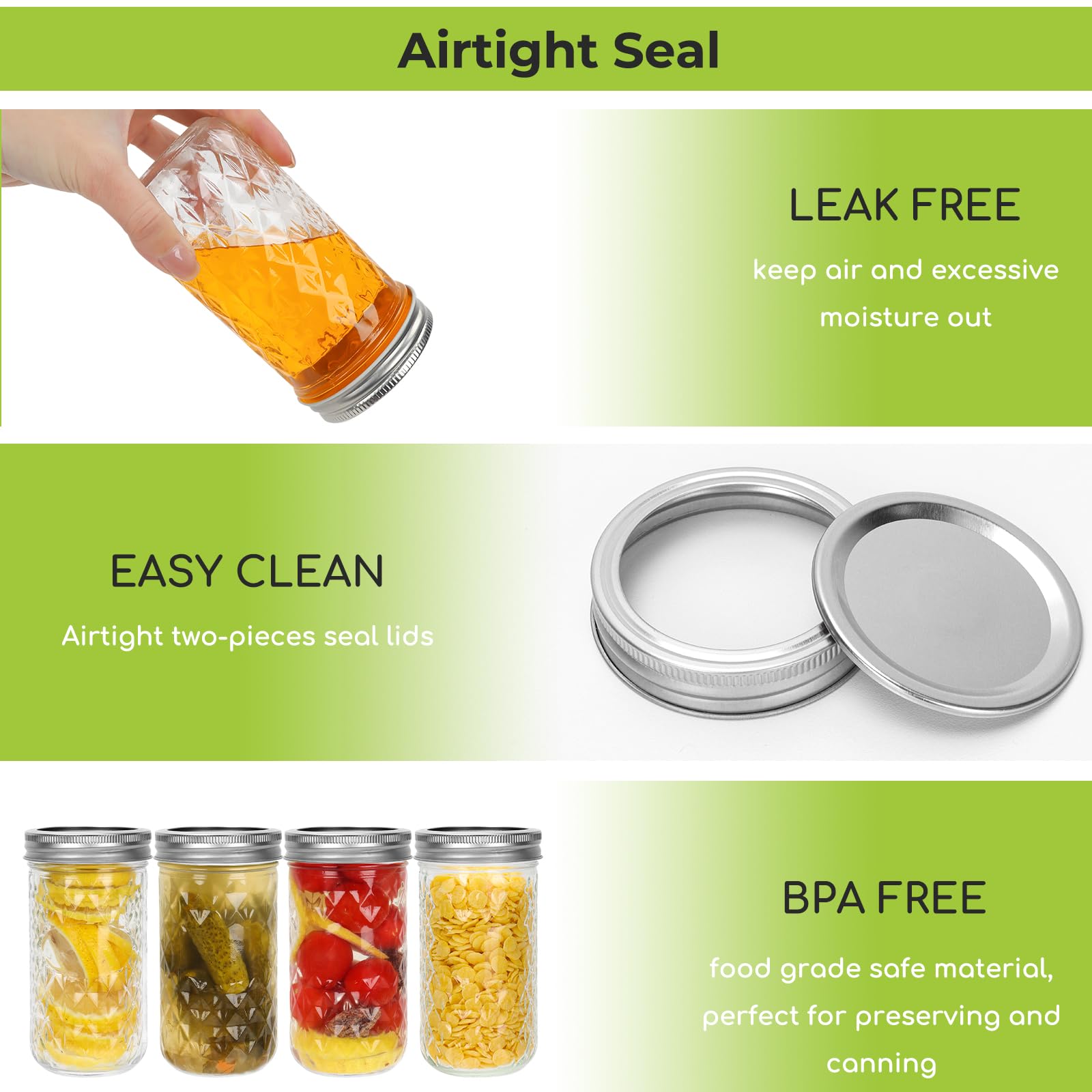 Keketin frascos mason 12oz, dimensiones útiles para almacenamiento y organización.