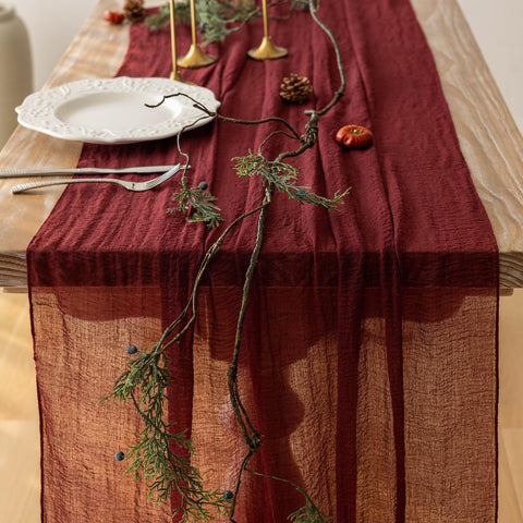 Cinta de mesa Keketoarrange burdeos ideal para bodas.