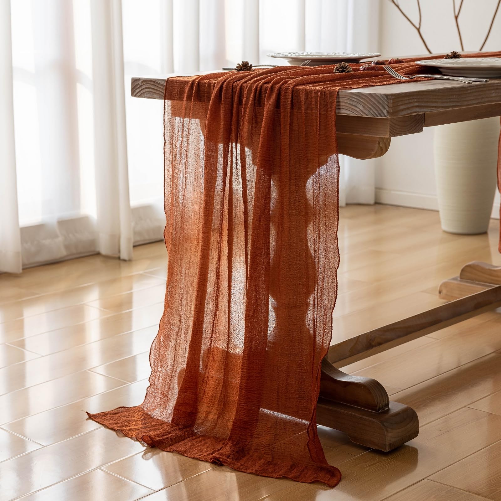 Keketoarrange corredor de mesa terracota 120p, ideal para baby shower y celebraciones