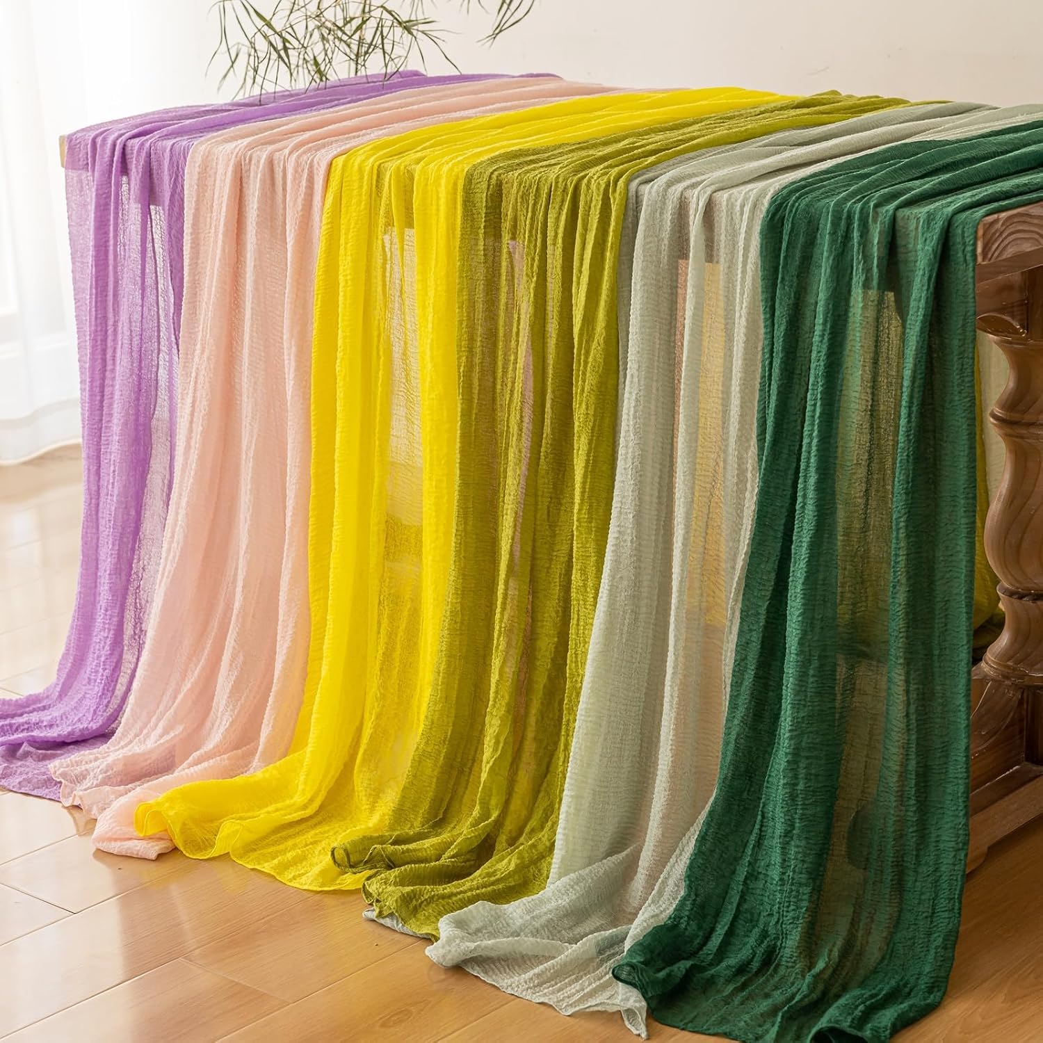 Keketoarrange decoración de mesa exterior con gasa suave