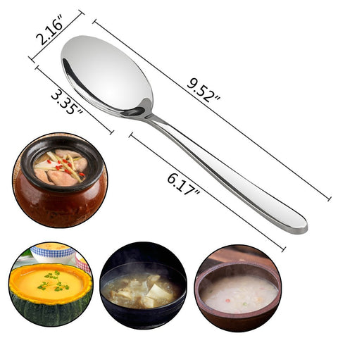 Cucharas para servir Kekow para alimentos grandes con amplio espacio.