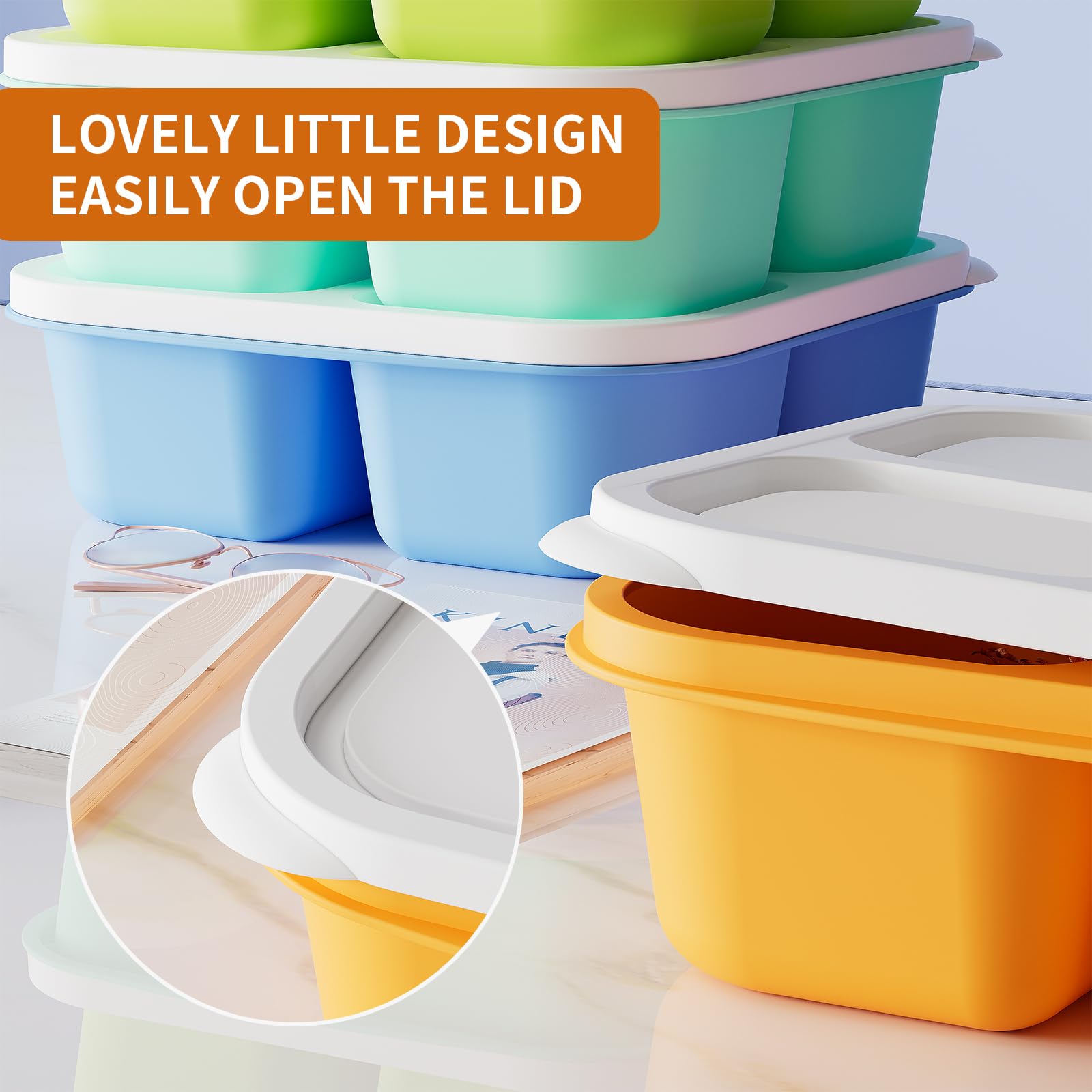 KEMETHY Bento: diseño apilable para ahorrar espacio.