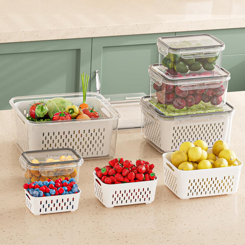 KEMETHY almacenamiento semanal de fruta fresca, planificación rápida