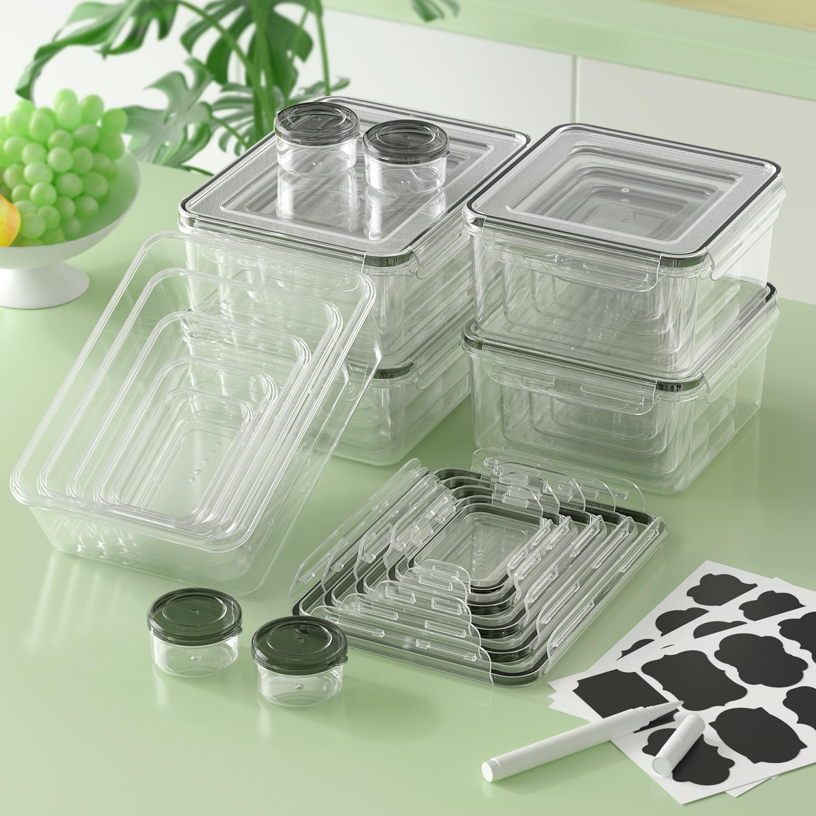 KEMETHY conjunto apto para microondas, lavavajillas y congelador.