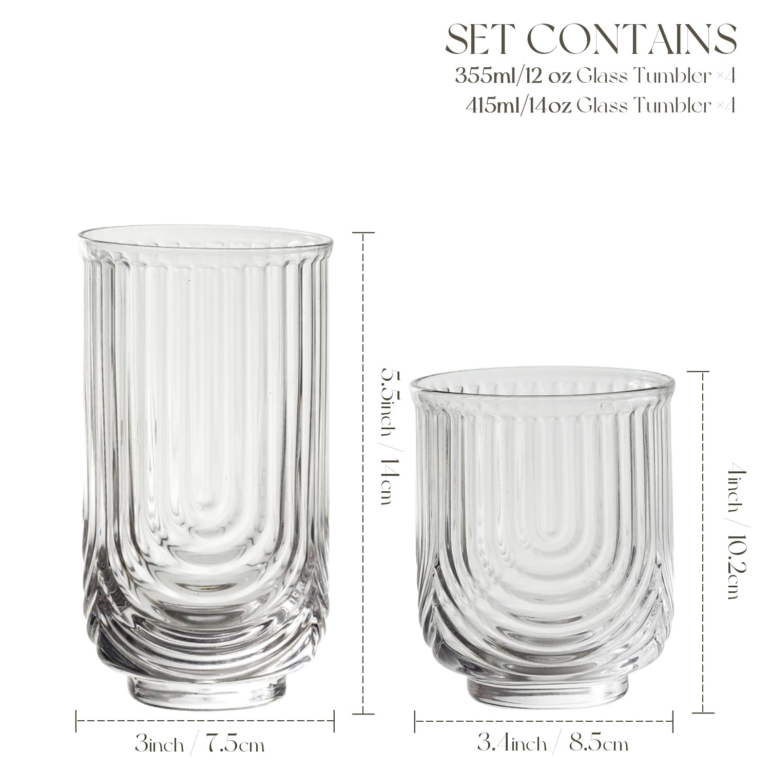 Vaso whisky Kemorela Art Deco estriado, elegante para degustaciones tranquilas.