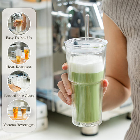 Diseño acanalado KEMORELA ergonómico facilita sujetar el vaso con comodidad.