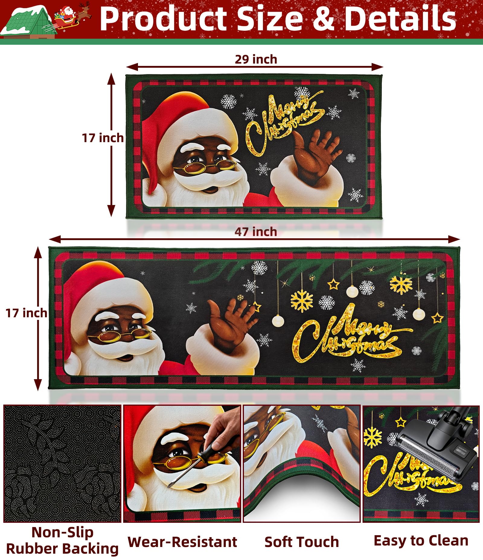 Kengvo navidad copos nieve, entrada interior, estilo festivo para pasillos.