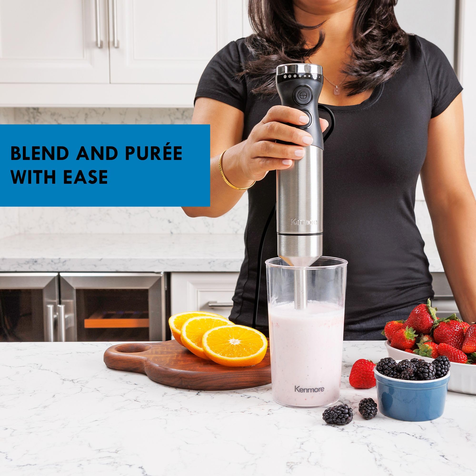 Kenmore Inmersión con modo turbo para triturar ingredientes duros rápidamente