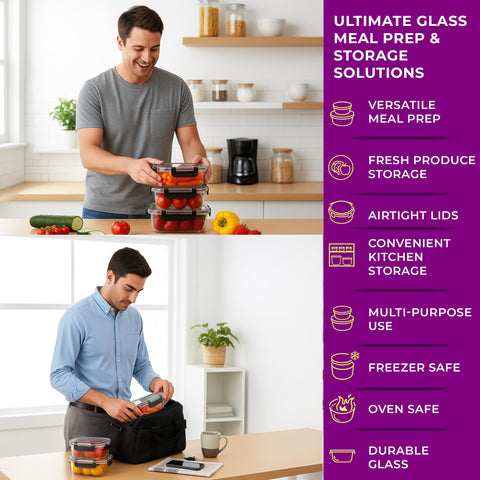 KEPSE recipientes aptos para microondas y horno, ideales para recalentar.