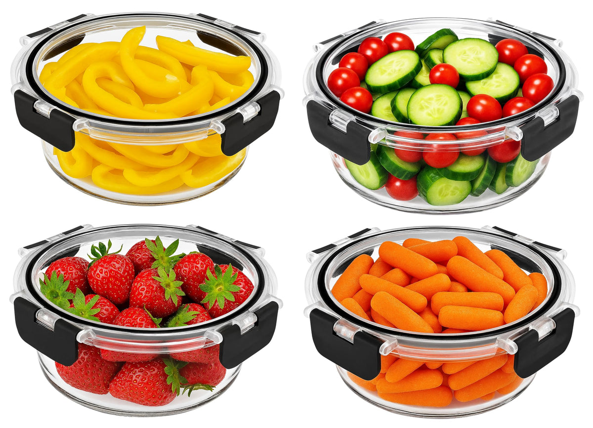 KEPSE contenedores de vidrio 32oz: ideales para preparar y almacenar comidas.