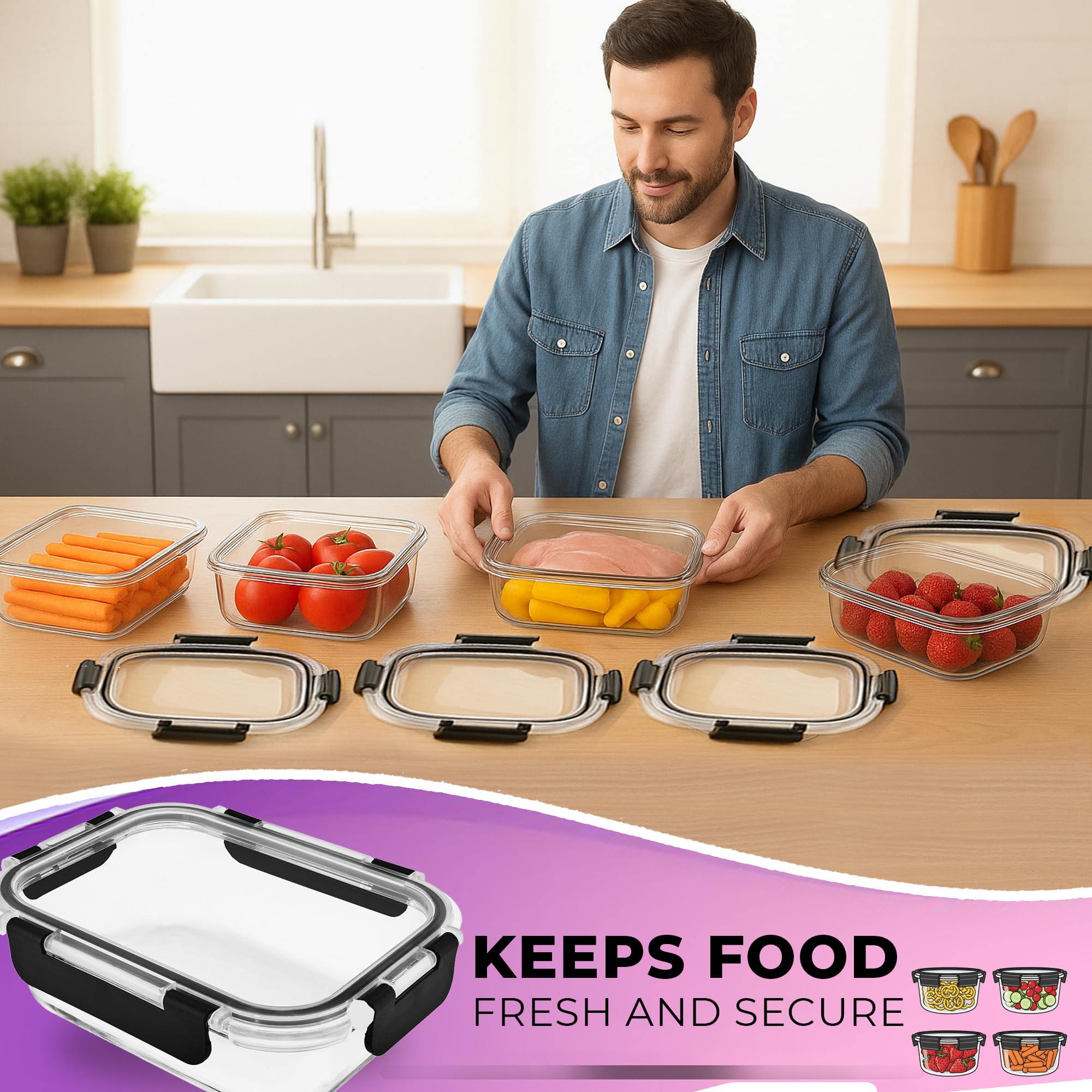 KEPSE limpieza fácil, tapa apta para lavavajillas en rejilla superior.