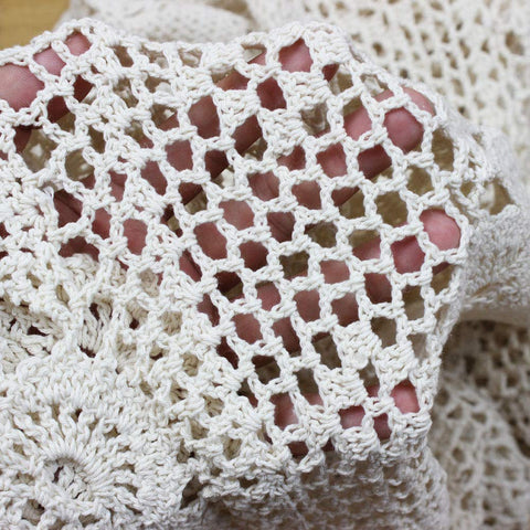 KEPSWET textura suave de algodón crochet en beige