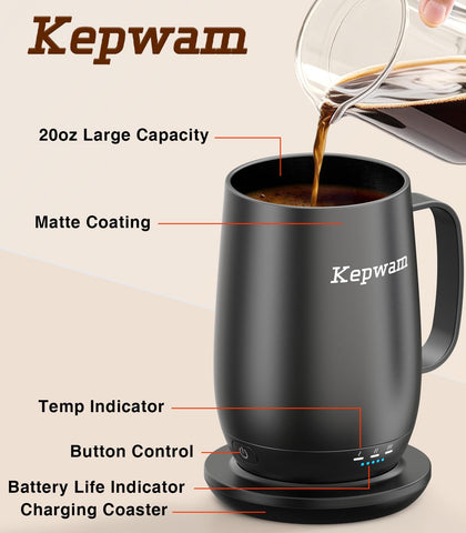 Kepwam T2-Plus con control un toque para ajustar temperatura.