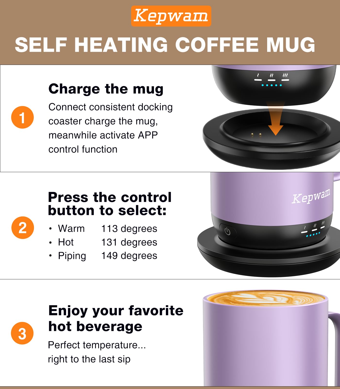 Kepwam T1 en viaje, mantiene el café caliente durante desplazamientos.
