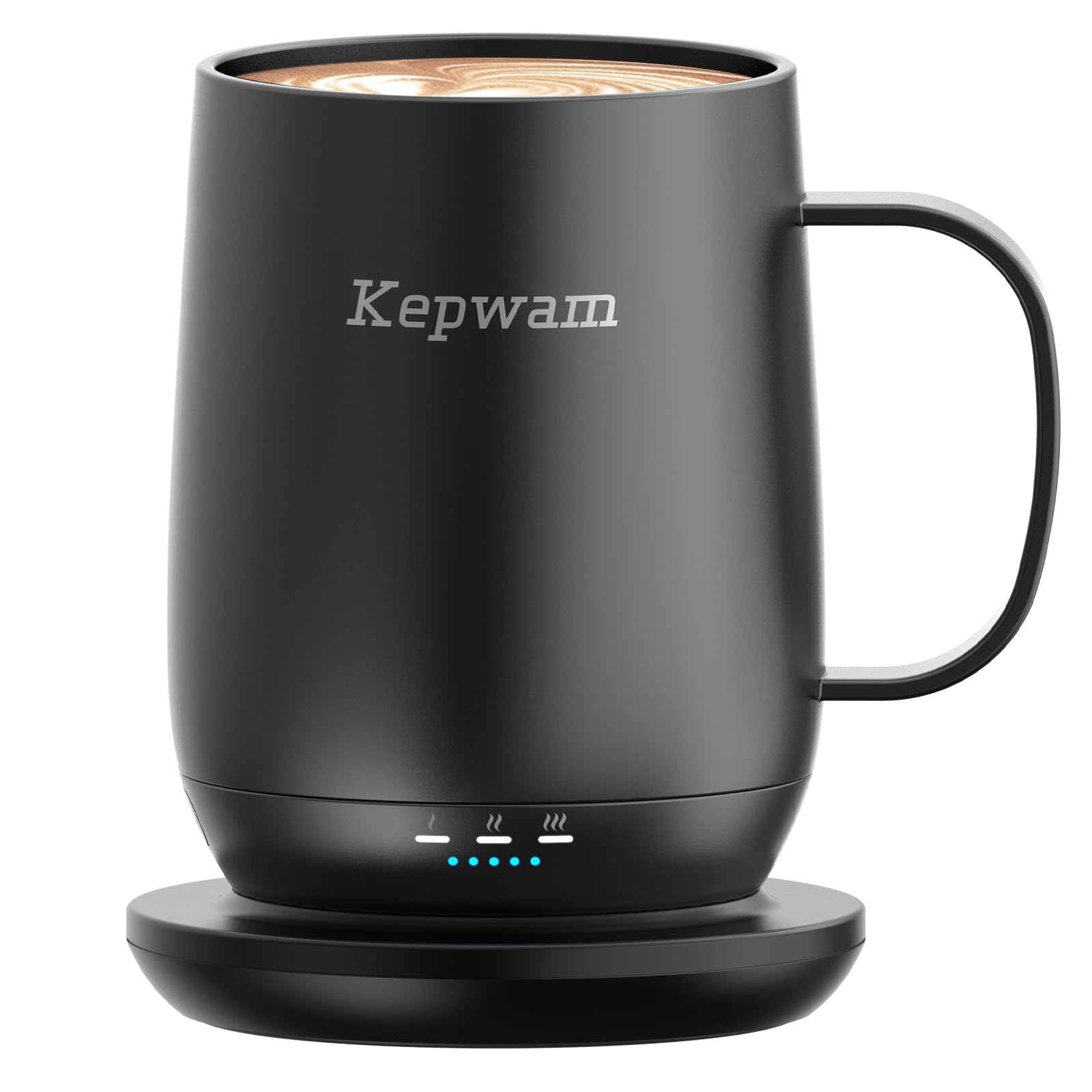 Kepwam Taza auto calentamiento 16oz mantiene el café caliente durante horas.