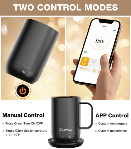 Kepwam Taza control por aplicación para temperatura precisa