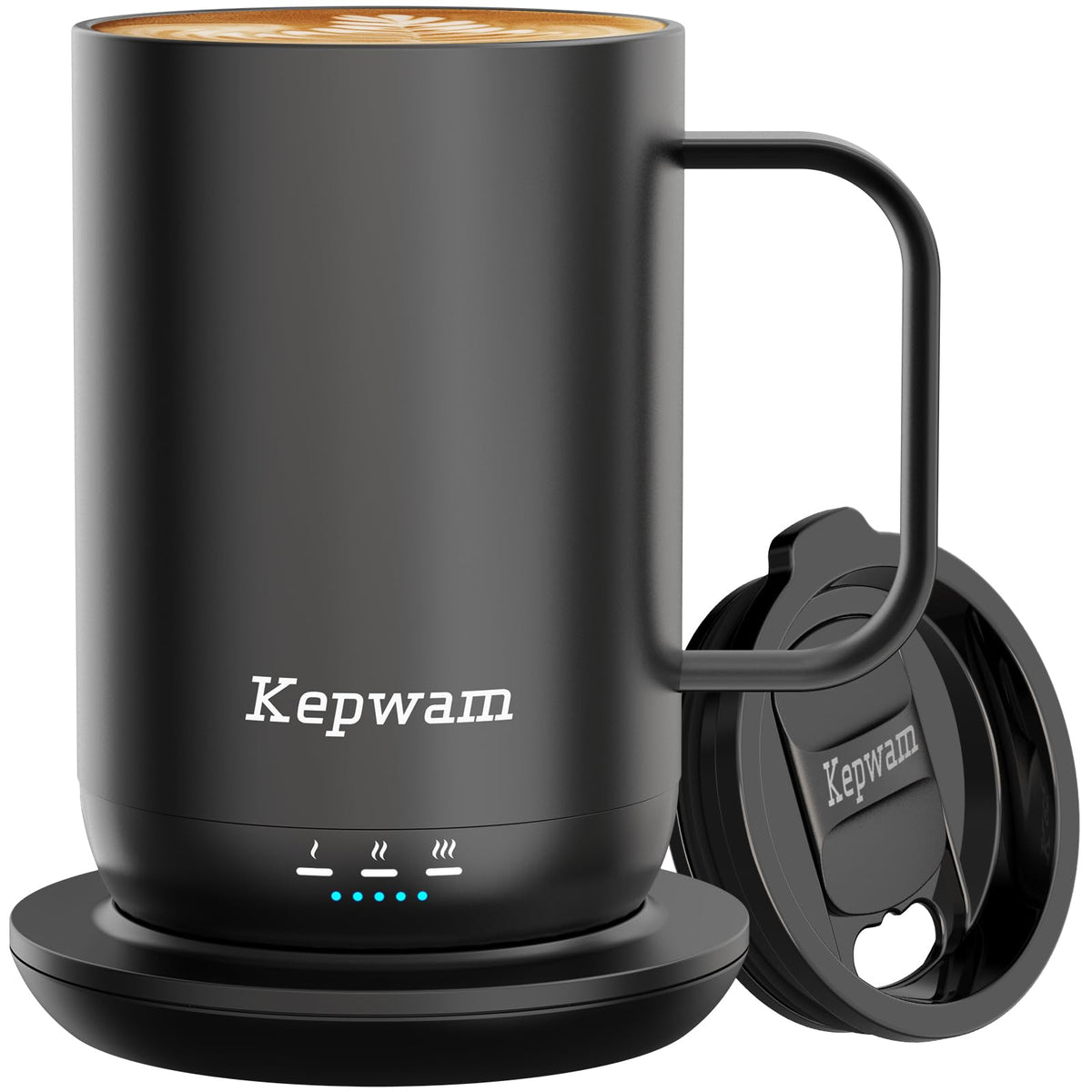 Kepwam Taza auto-calentante T1 16oz en empaque-regalo para café