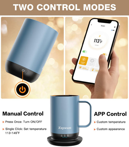 Kepwam T1-16oz interior cerámico para preservar sabores al recalentar