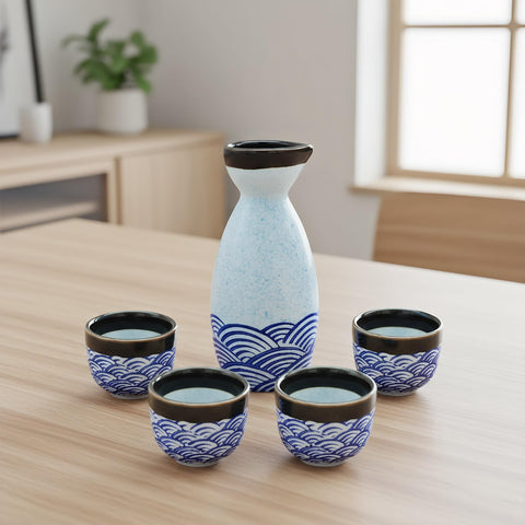 KeQiu juego de sake con acabado mate, diseño elegante