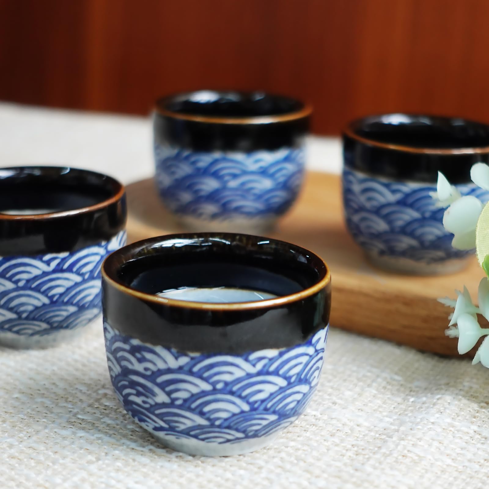 KeQiu taza de sake de cerámica, ideal para cenas y reuniones