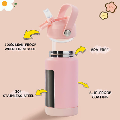 Kerilyn botella para niños con base de silicona desmontable, protege contra golpes.