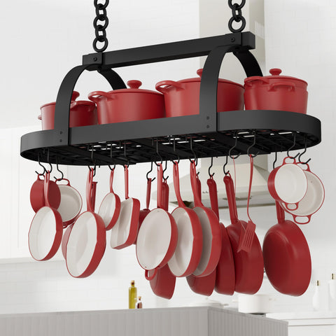 KES 48 pulgadas perchero para ollas, maximiza espacio y organización en la cocina.