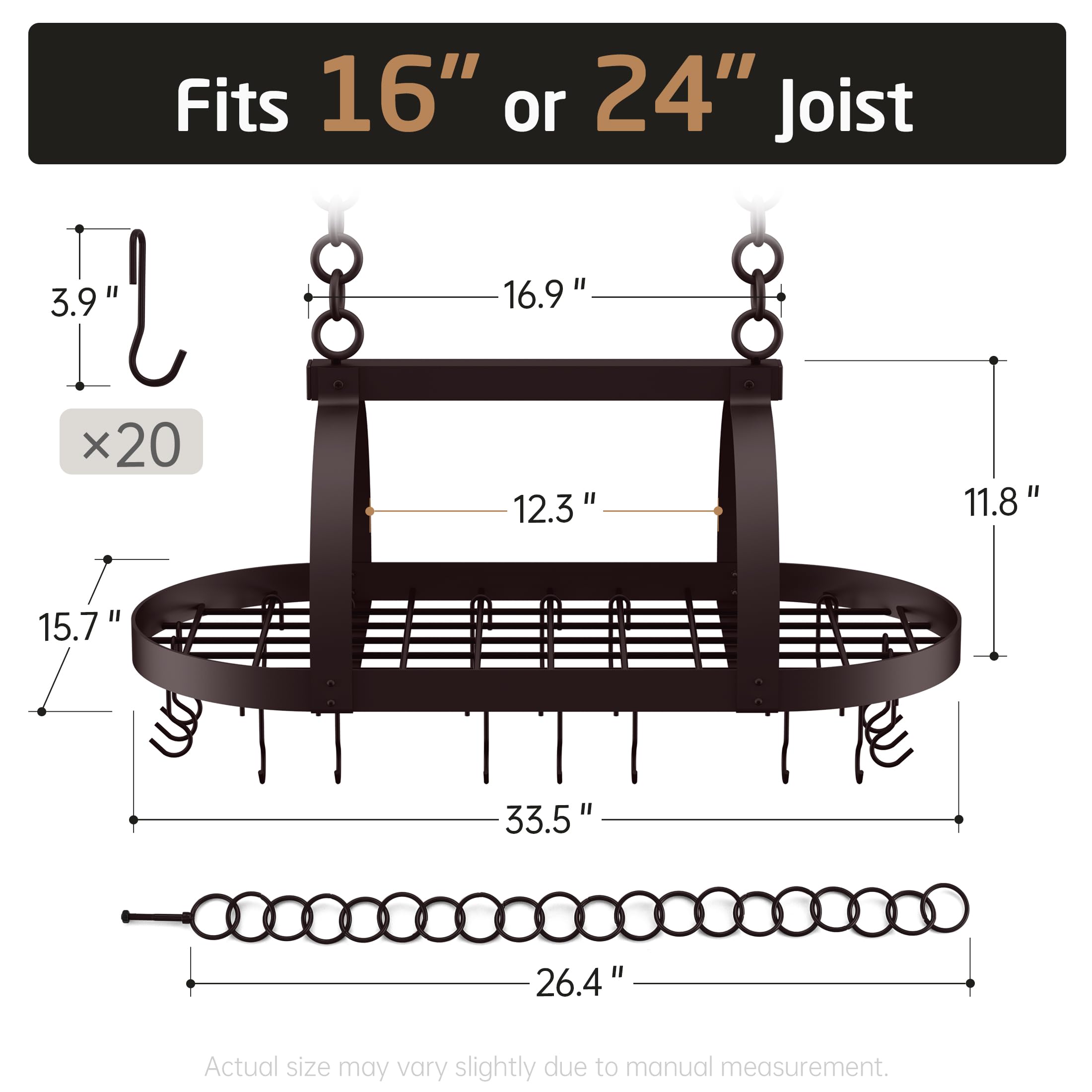 KES cadena ajustable para techos de 8 a 10 pies.
