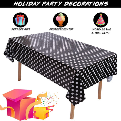 Mantel impermeable Kesfey de puntos negros para fiestas al aire libre