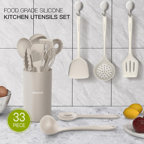 KESUPAIR cucharón de silicona, perfecto para servir sopas y caldos