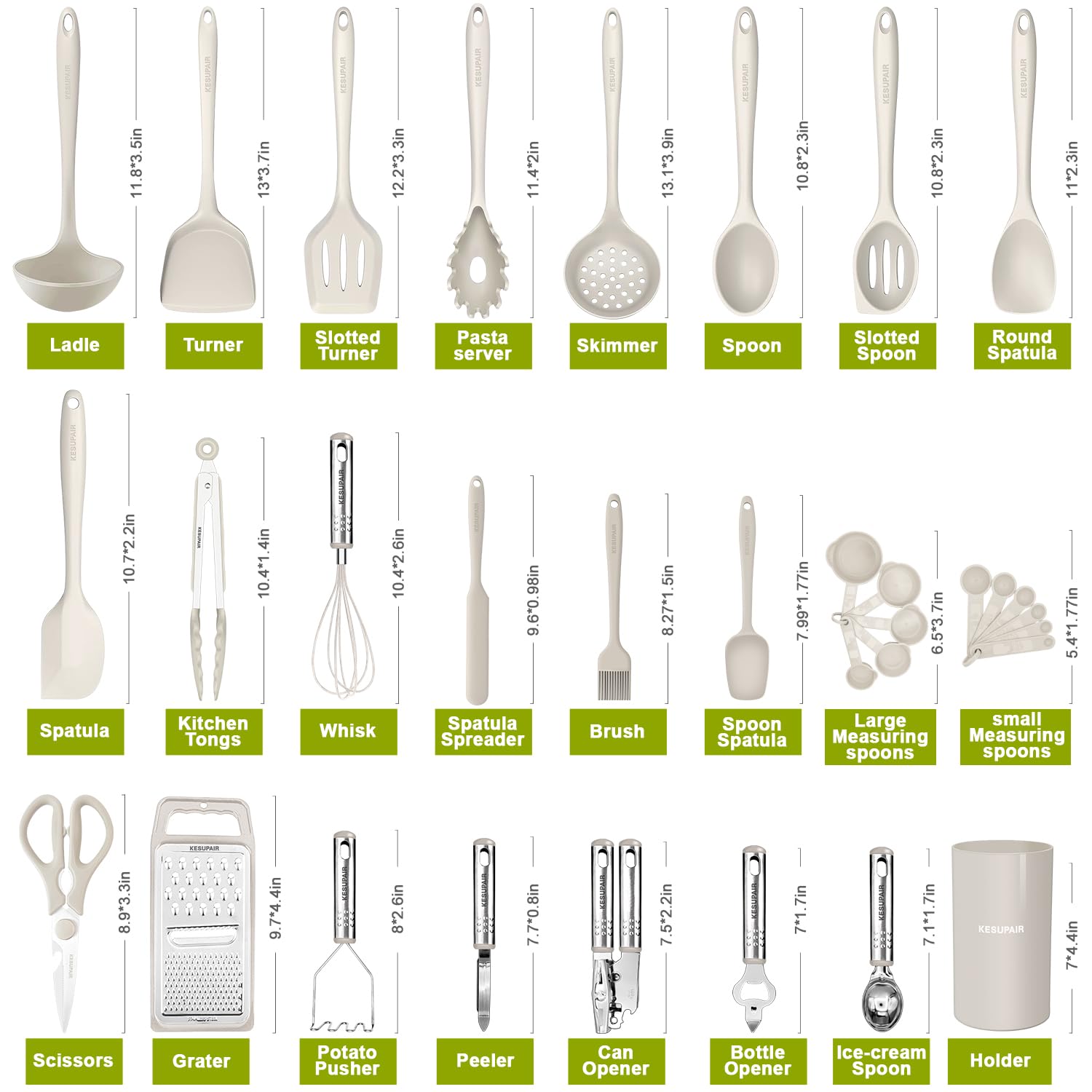 KESUPAIR pala para pasta, sirve porciones sin dañar ollas