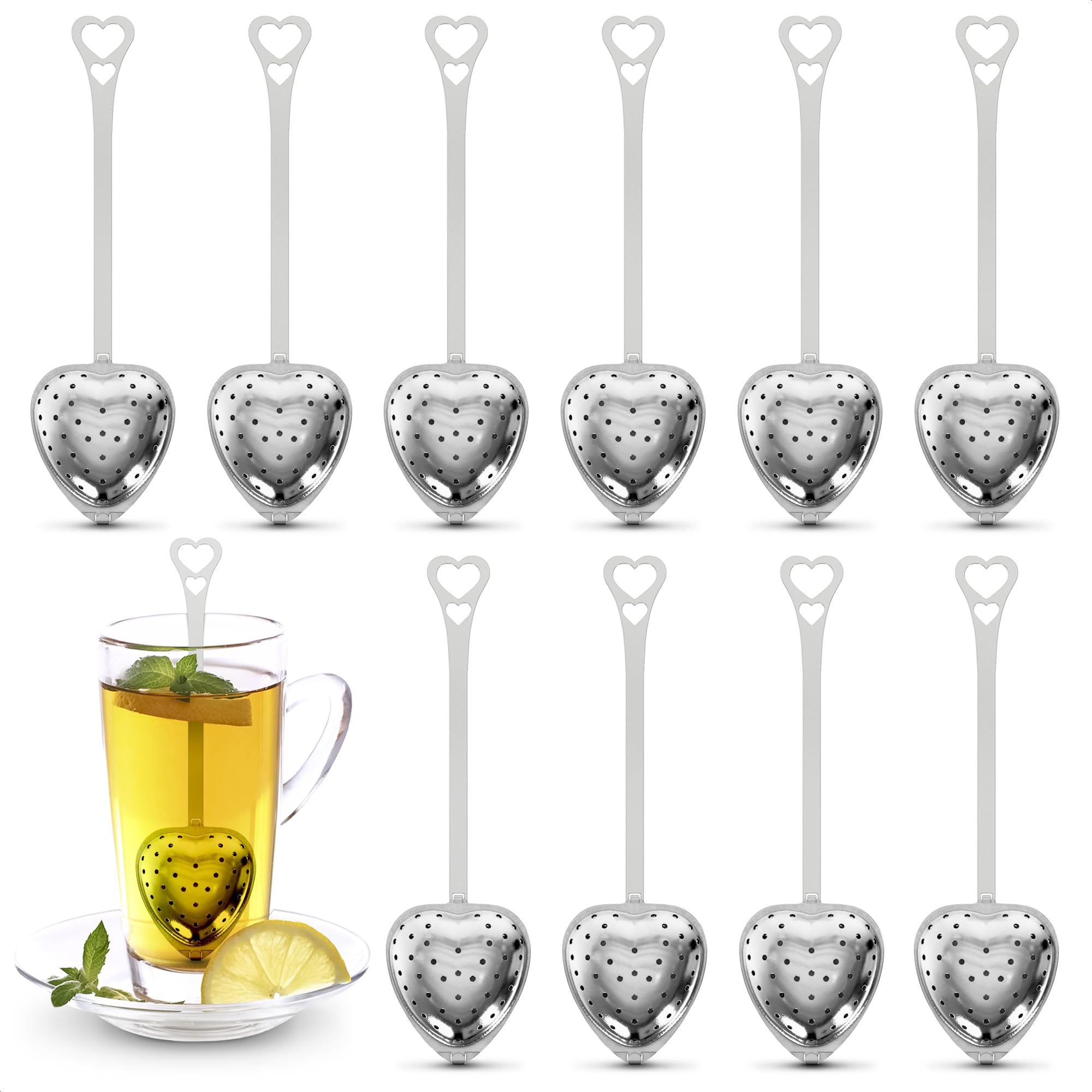 KETAR infusor de te con corazon para hojas sueltas, ideal para una taza.