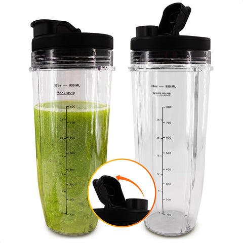 KETAR Ninja copas 32 oz, pack de 2, ideal para preparar y llevar batidos.