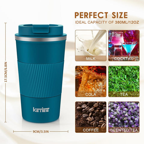Taza KETIEE sin condensación, manos secas y experiencia más limpia.