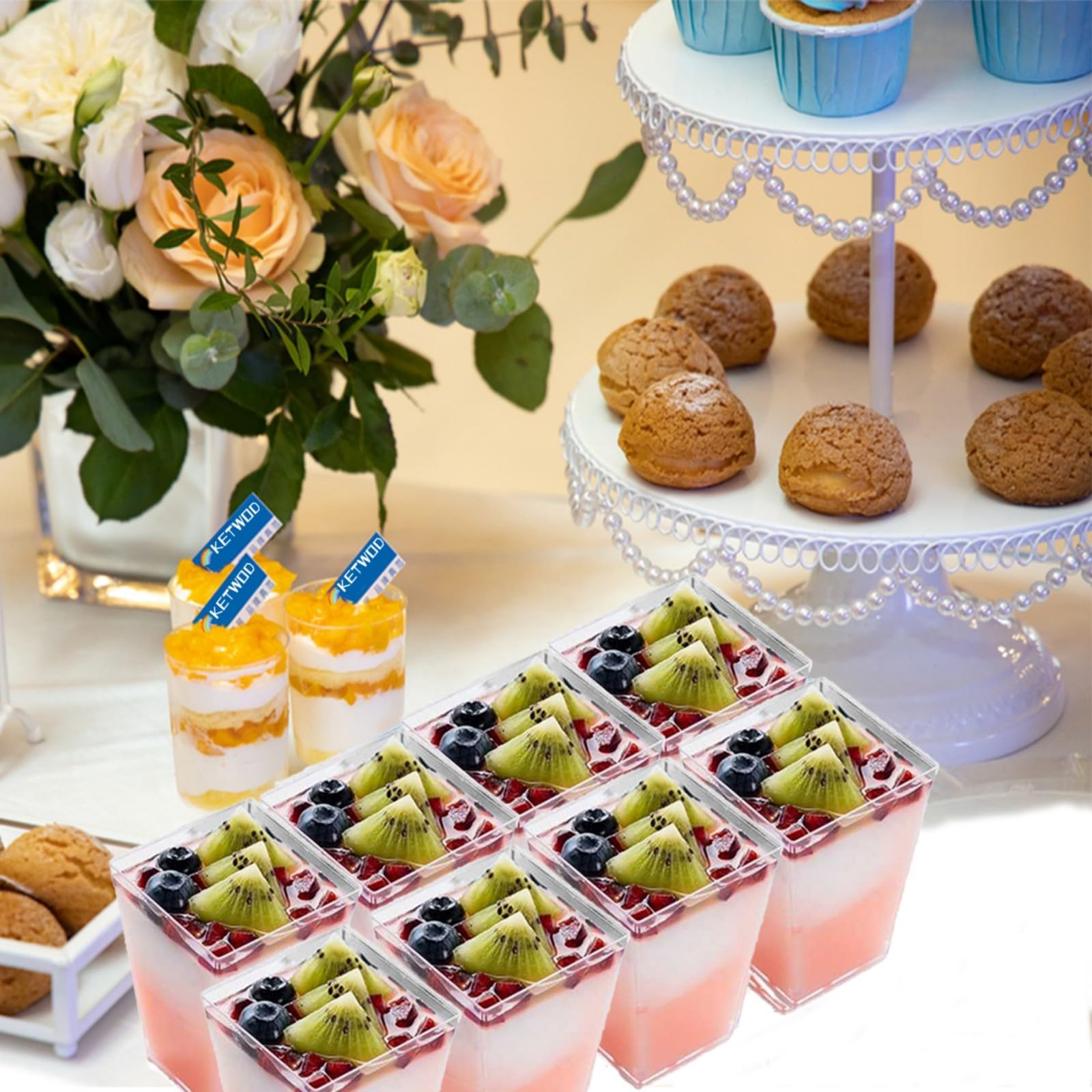 Copas postre KETWOD aptas para refrigeración y uso multifuncional