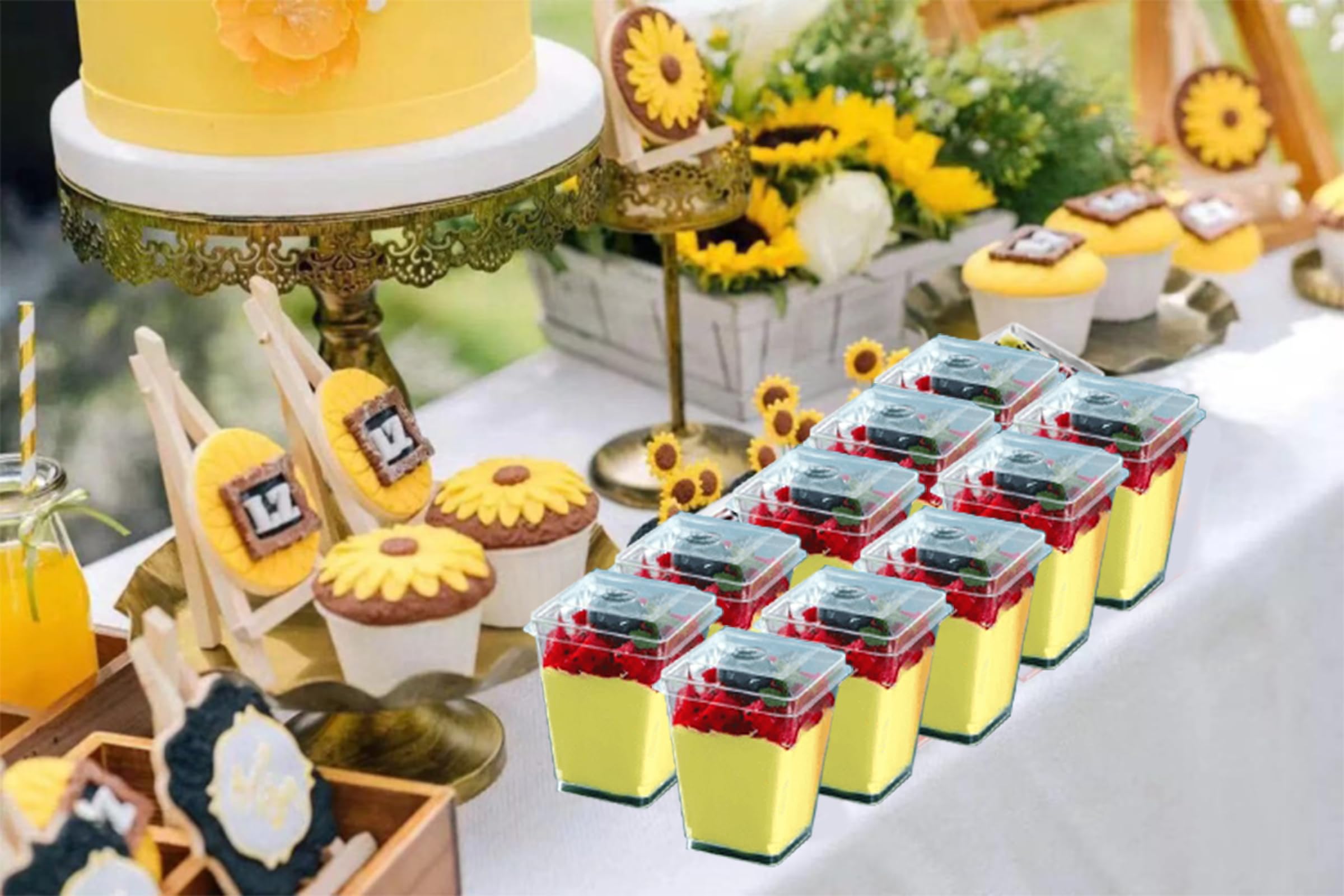 Copas postre reutilizables KETWOD fáciles de limpiar