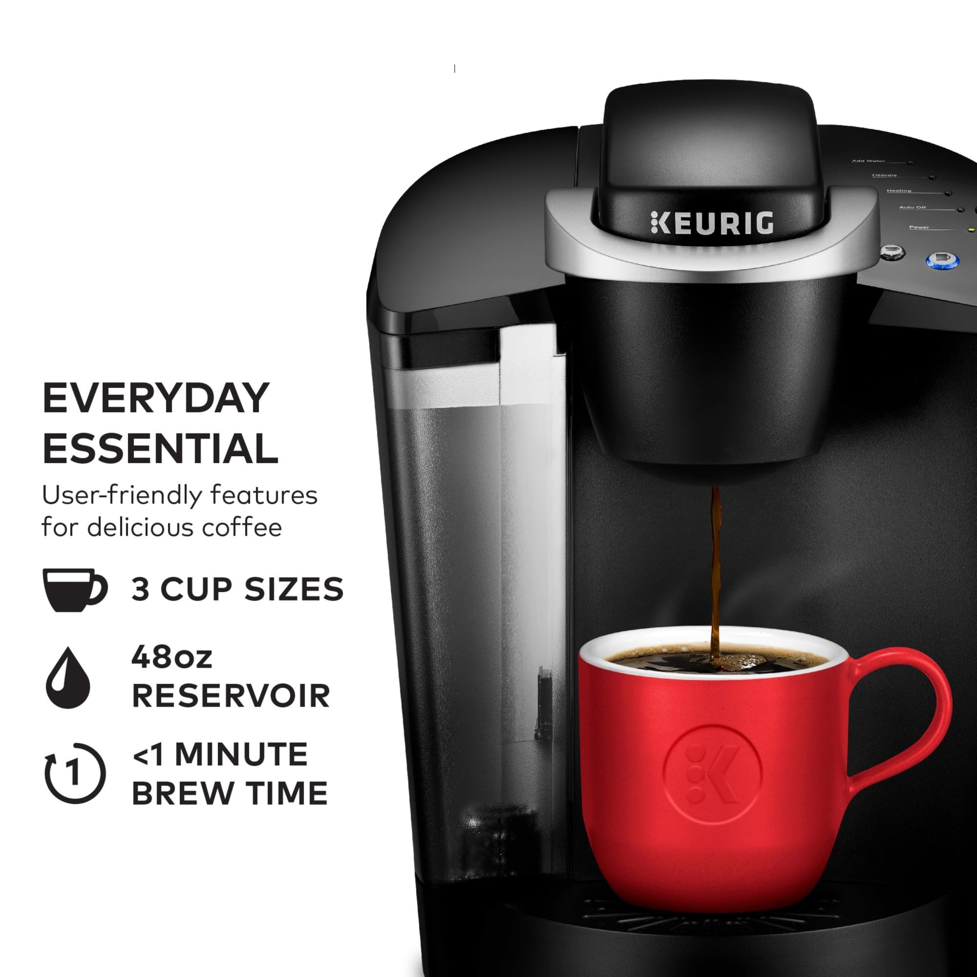 Keurig K-Classic reservorio de 48 oz removible facilita recargar