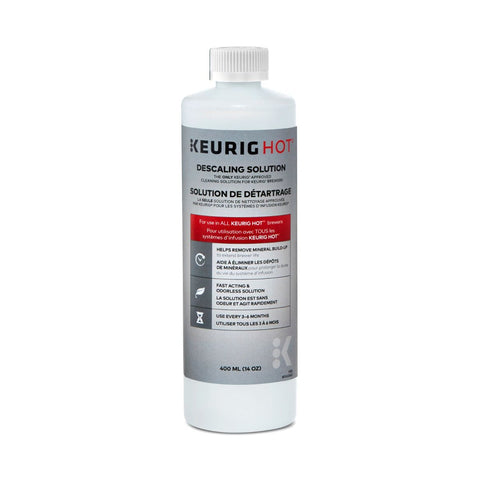 Keurig solución desincrustante 14 oz, botella, para mantener la cafetera limpia y en buen funcionamiento