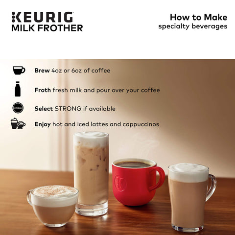 Keurig espumador de leche interior antiadherente facilita limpieza