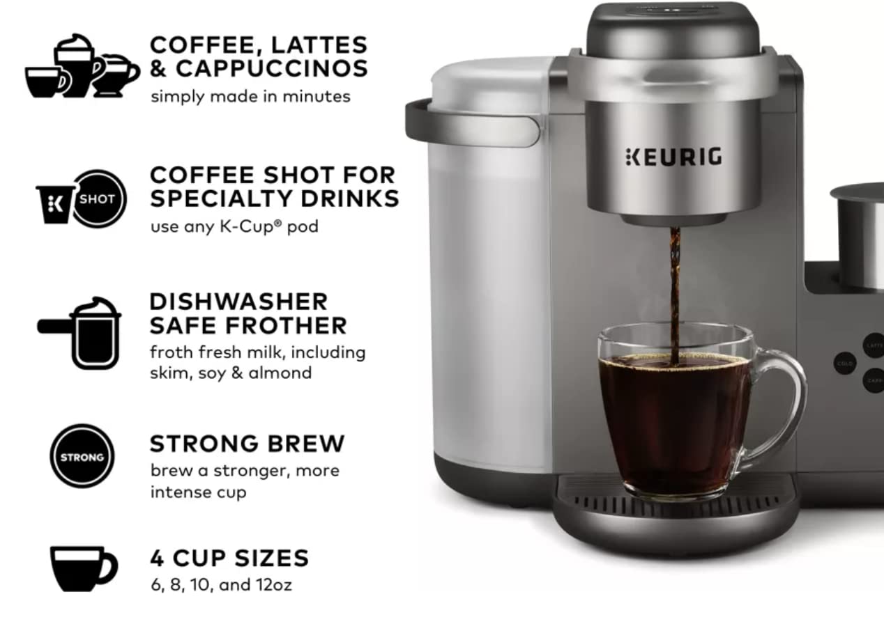 Keurig K-Café C espumador de leche, espuma cremosa para bebidas