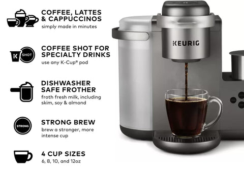 Keurig K-Café C espumador de leche, espuma cremosa para bebidas