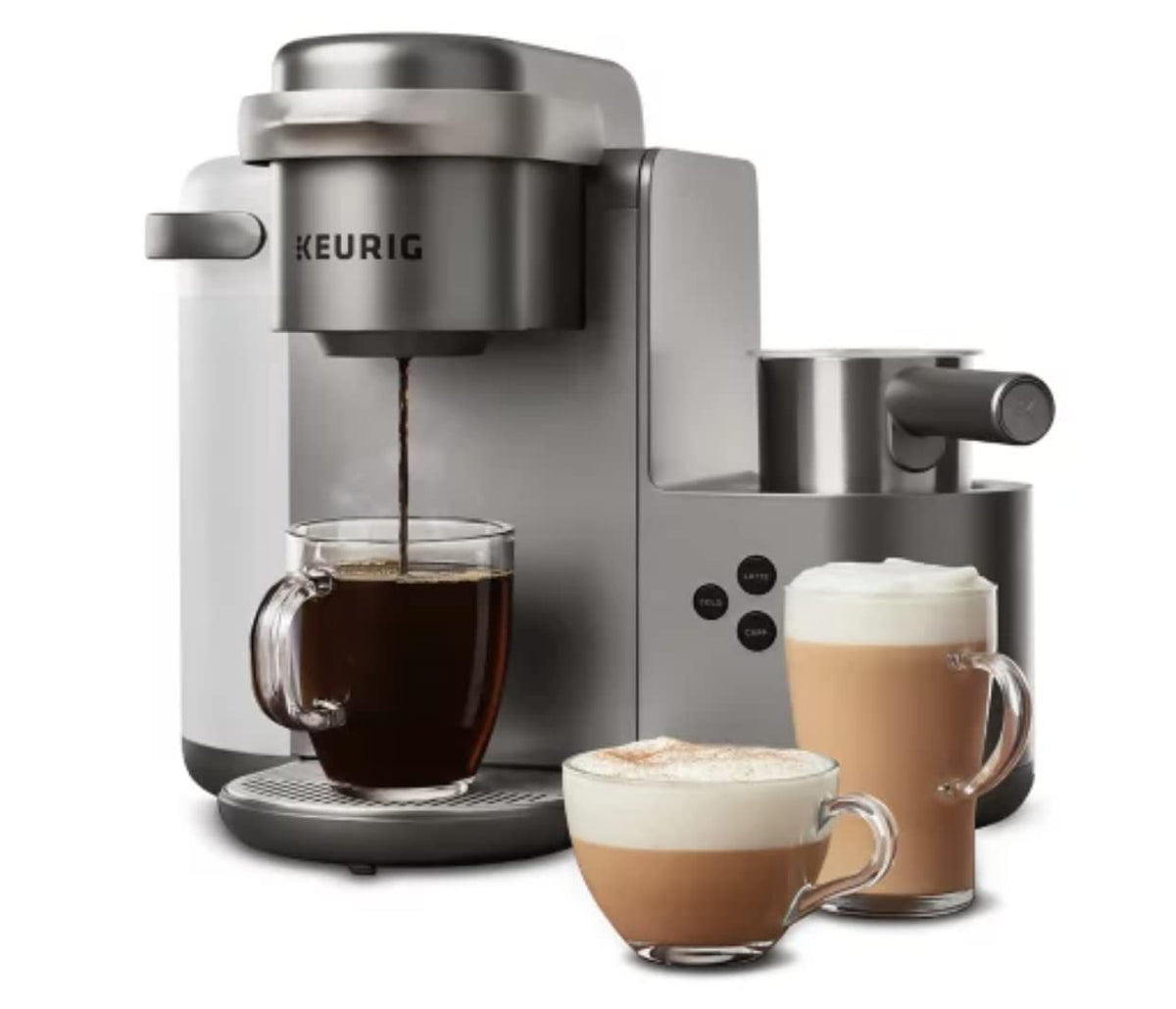 Keurig K-Café C exterior níquel, diseño premium para la cocina