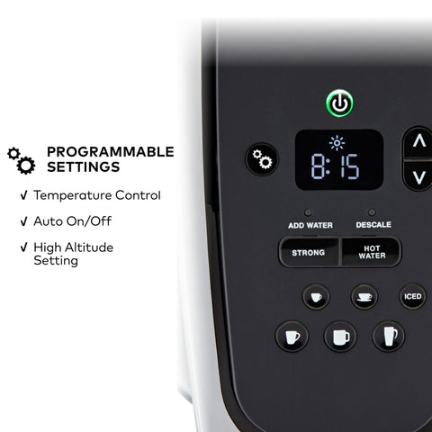 Keurig K-Elite, opciones de tamaño entre 4 y 12 oz.