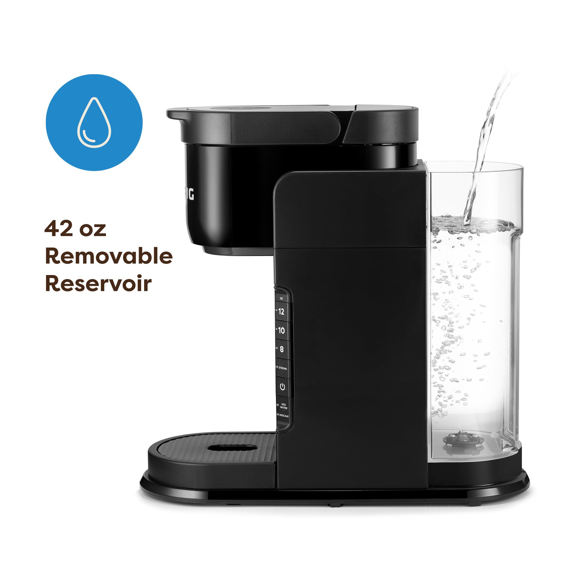 Botón de fuerte de la Keurig K-Express para sabor intenso.