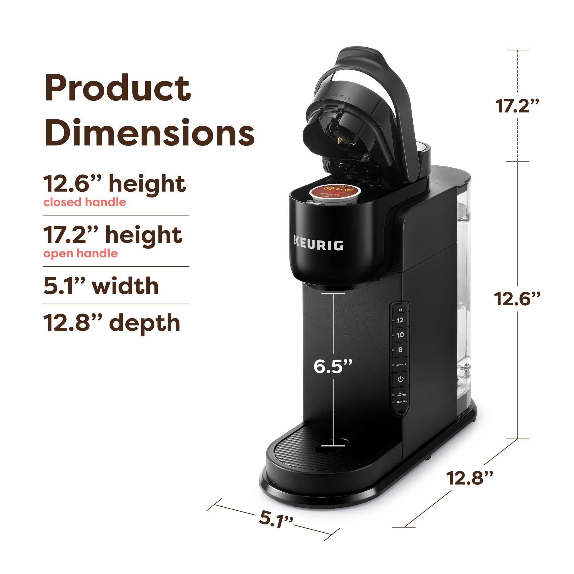Taza de 10 onzas en la Keurig K-Express, equilibrio entre sabor y cantidad.