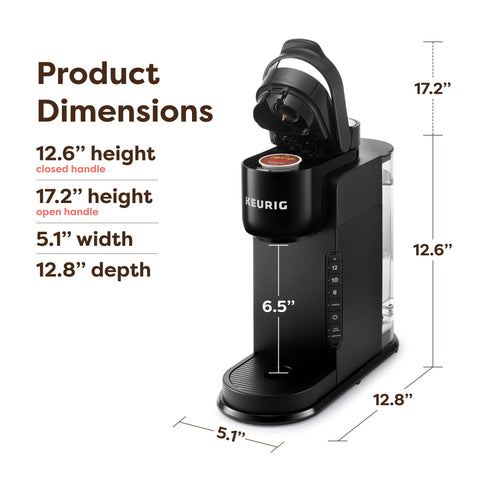 Taza de 10 onzas en la Keurig K-Express, equilibrio entre sabor y cantidad.