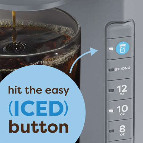 Keurig K-Iced: tres tamaños de taza 8, 10 y 12oz para café helado.