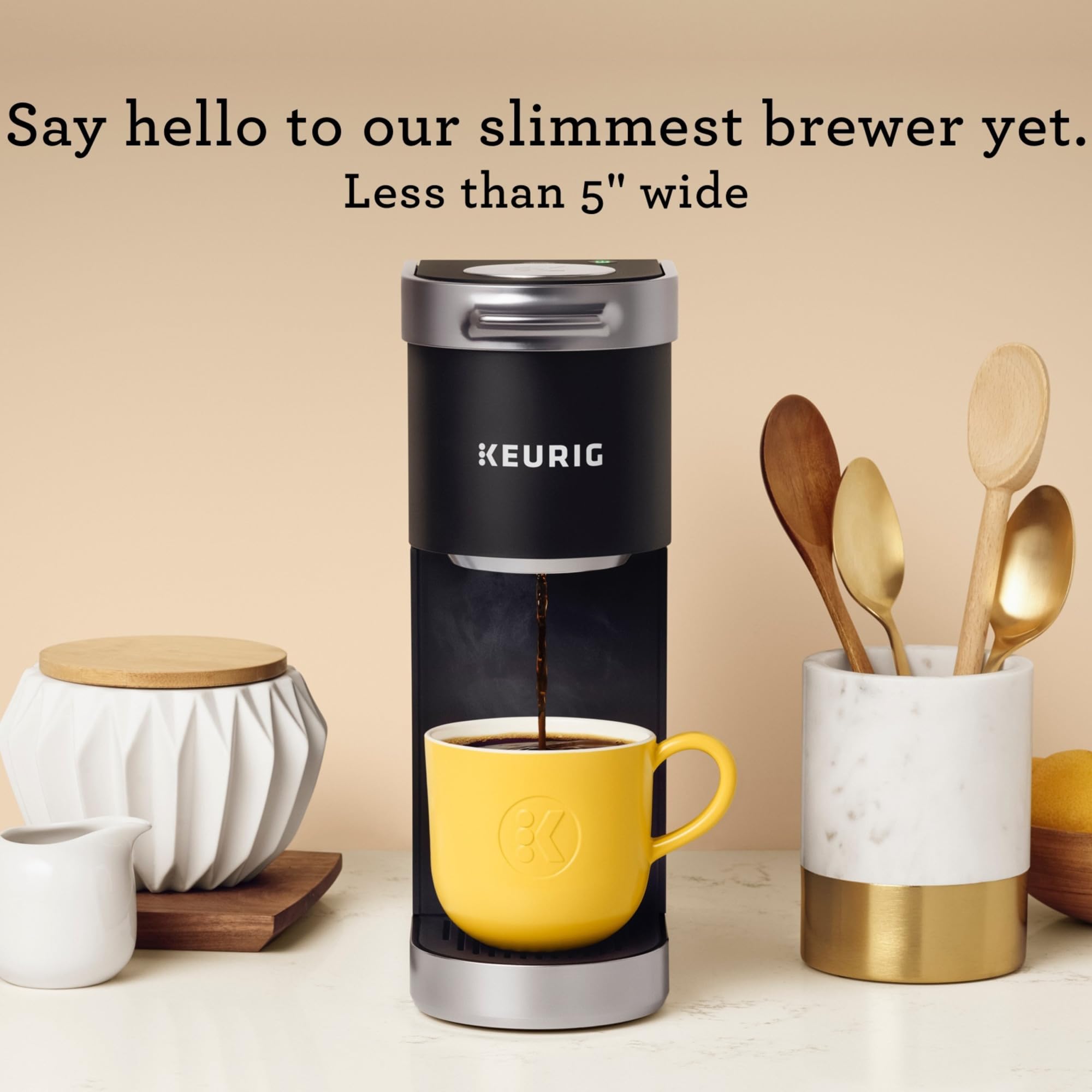 Keurig K-Mini Plus, almacenamiento para 9 cápsulas K-Cup.