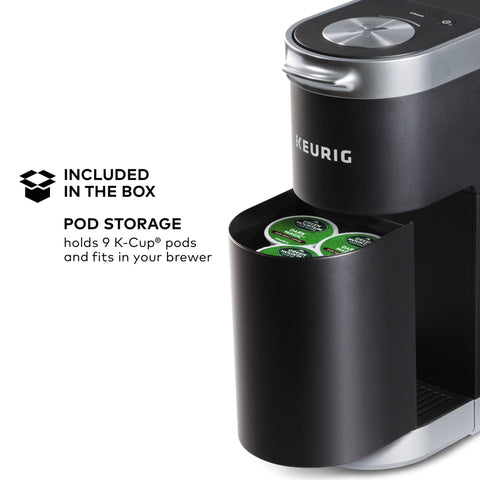 Keurig K-Mini Plus, botón de café fuerte para mayor intensidad.