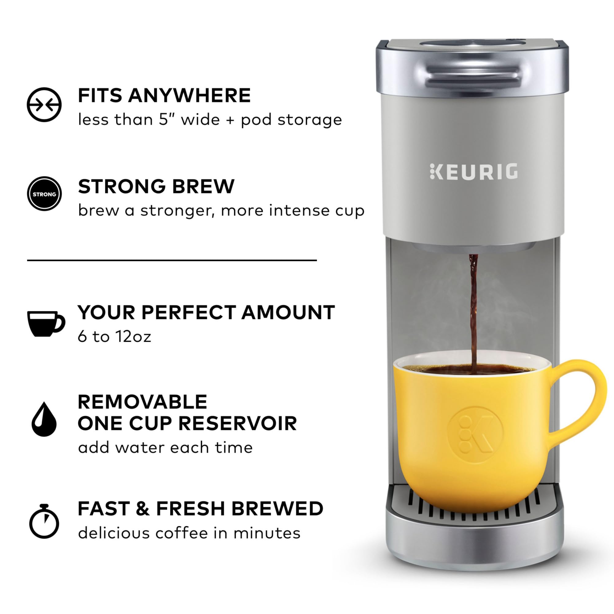 Keurig K-Mini Plus con reservorio de agua removible para rellenar fácilmente